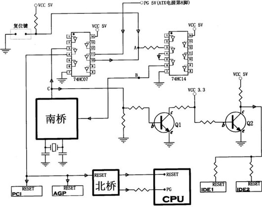 主板復(fù)位電路